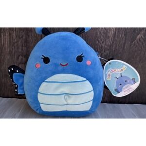 Kellytoy Squishmallows Waverly The Blue Butterfly 8 inch Plush Figure - Blue